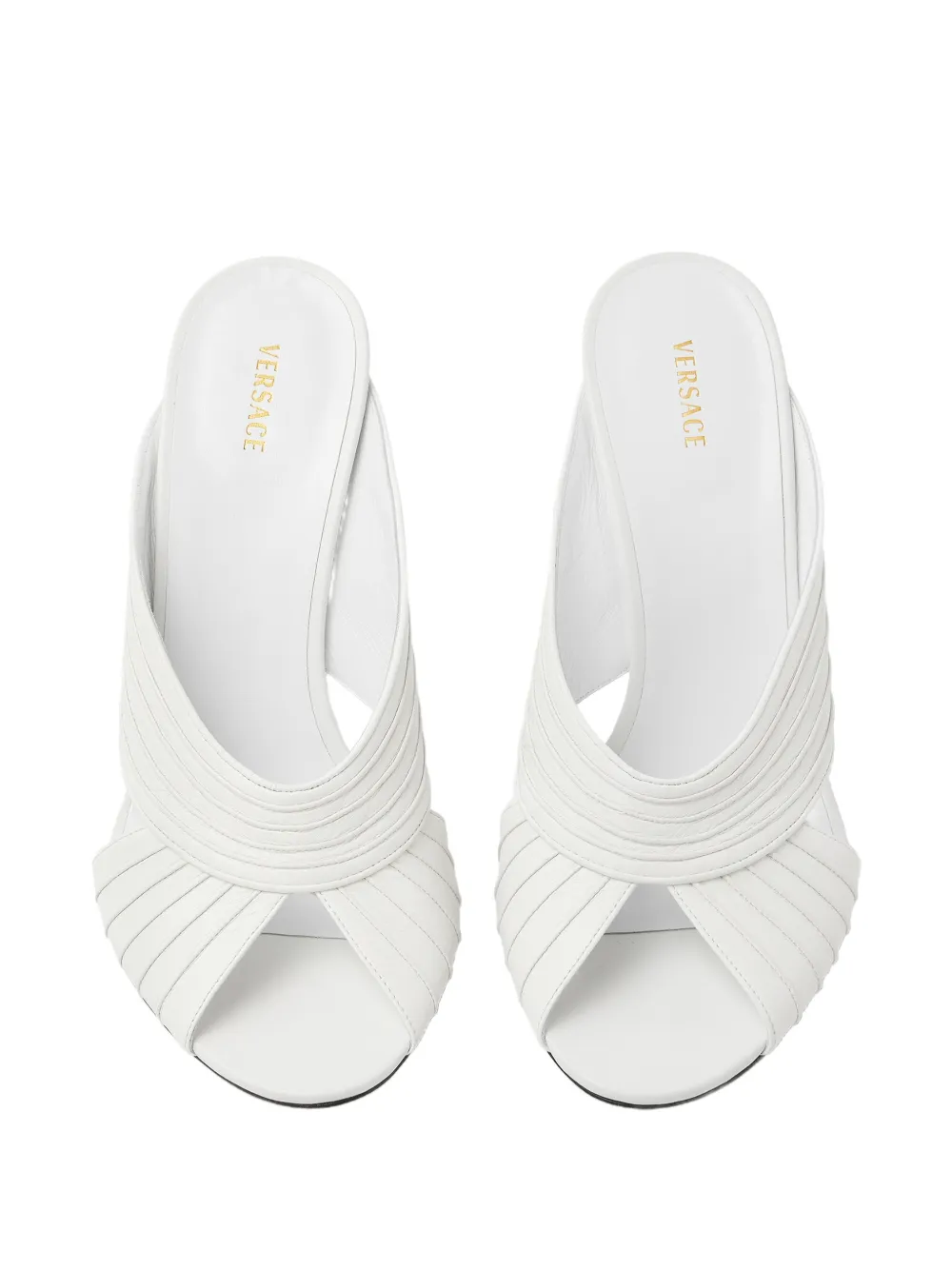 Versace Gianni nappa muiltjes 90 mm Wit
