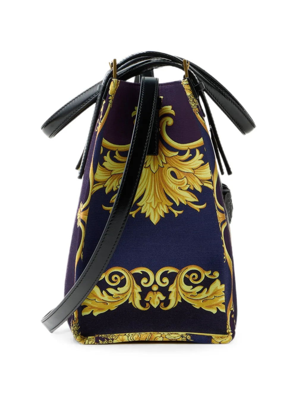 Versace Rivière canvas shopper met pritn Paars