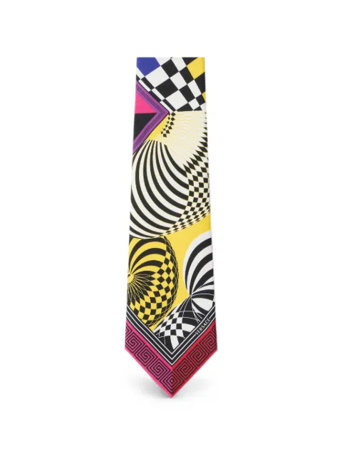 Versace printed silk twill tie