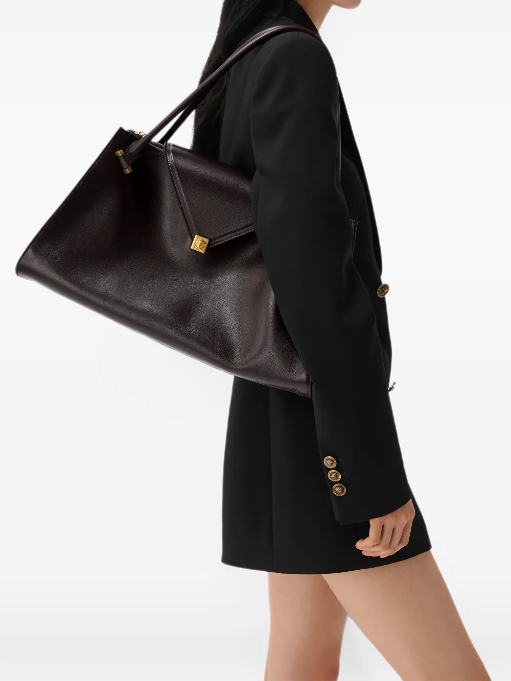 Versace Medusa '95 schoudertas met omslag Bruin