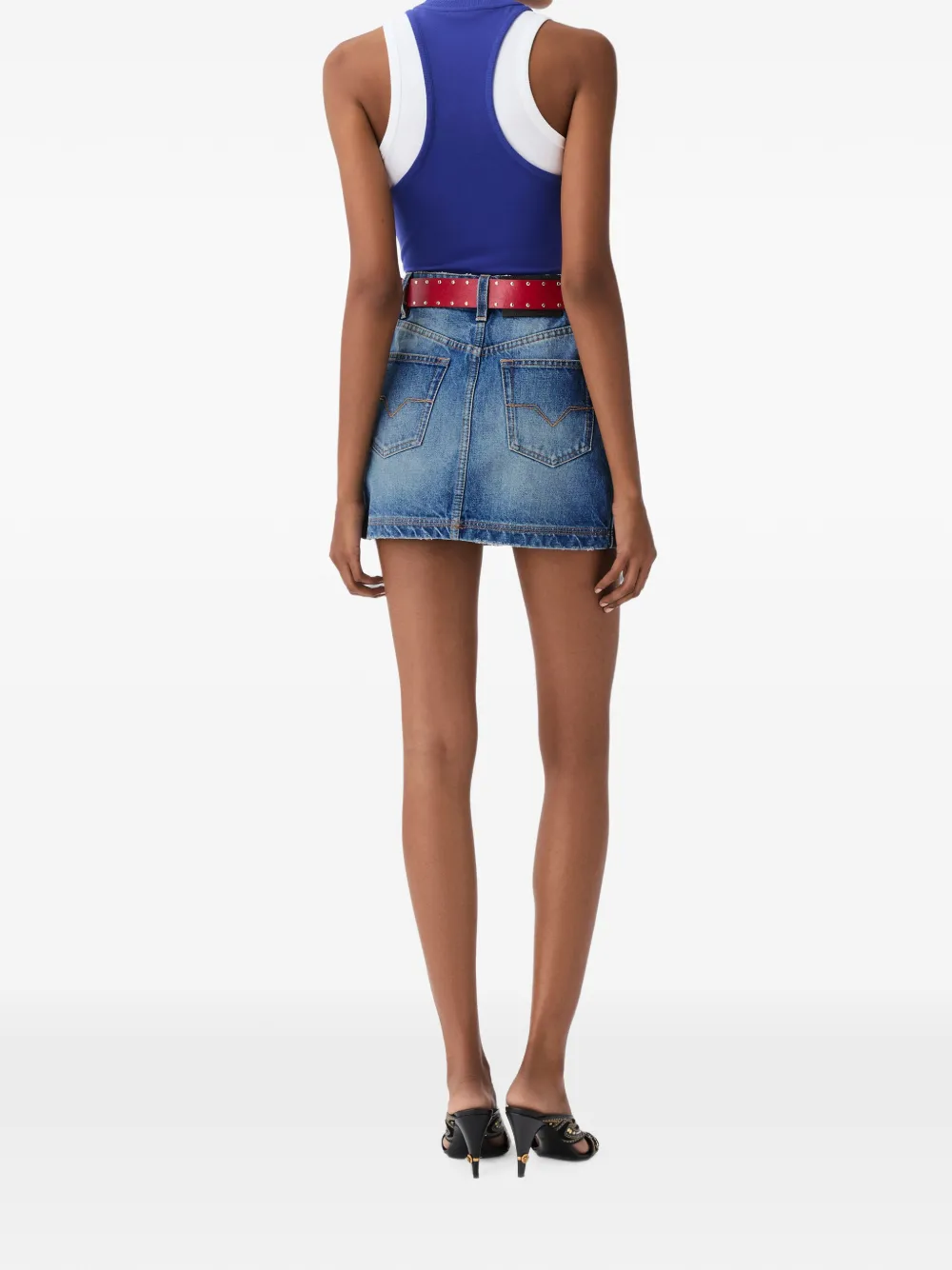 Versace Mini-spijkerrok Blauw