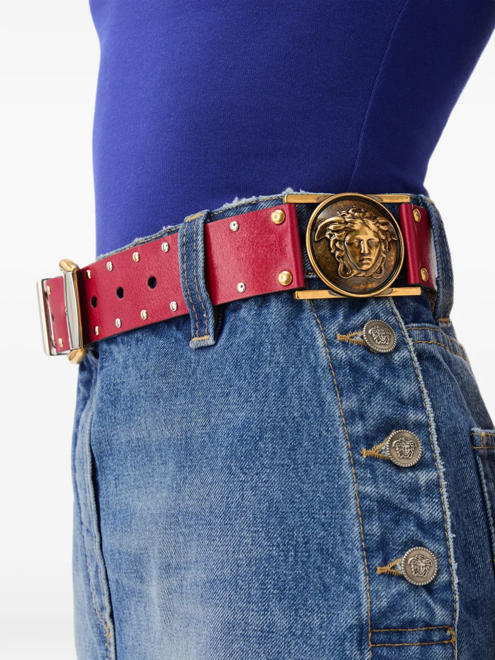 Versace Mini-spijkerrok Blauw