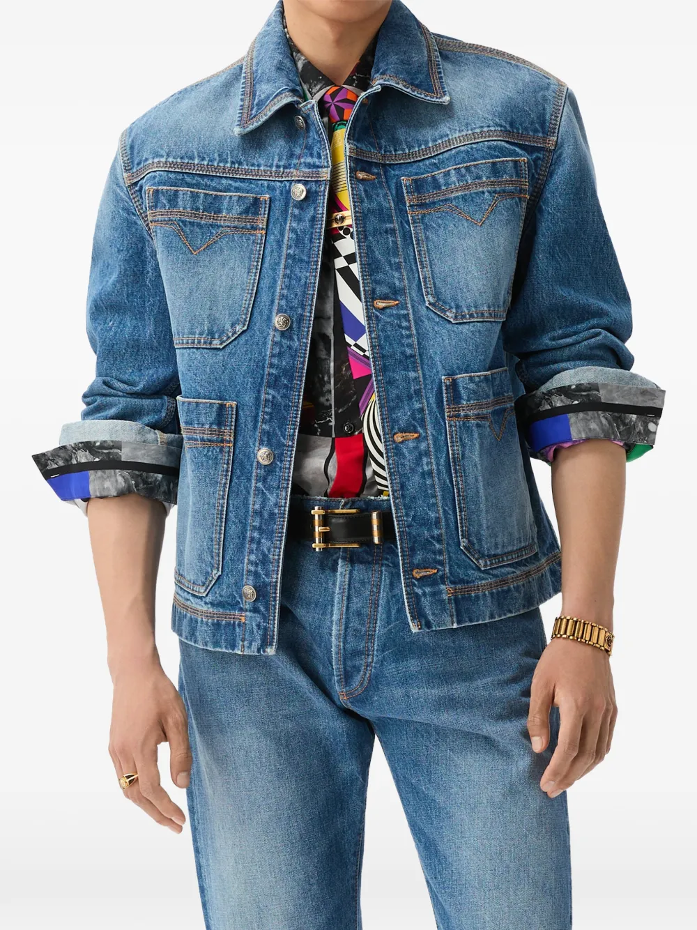 Versace Straight jeans Blauw
