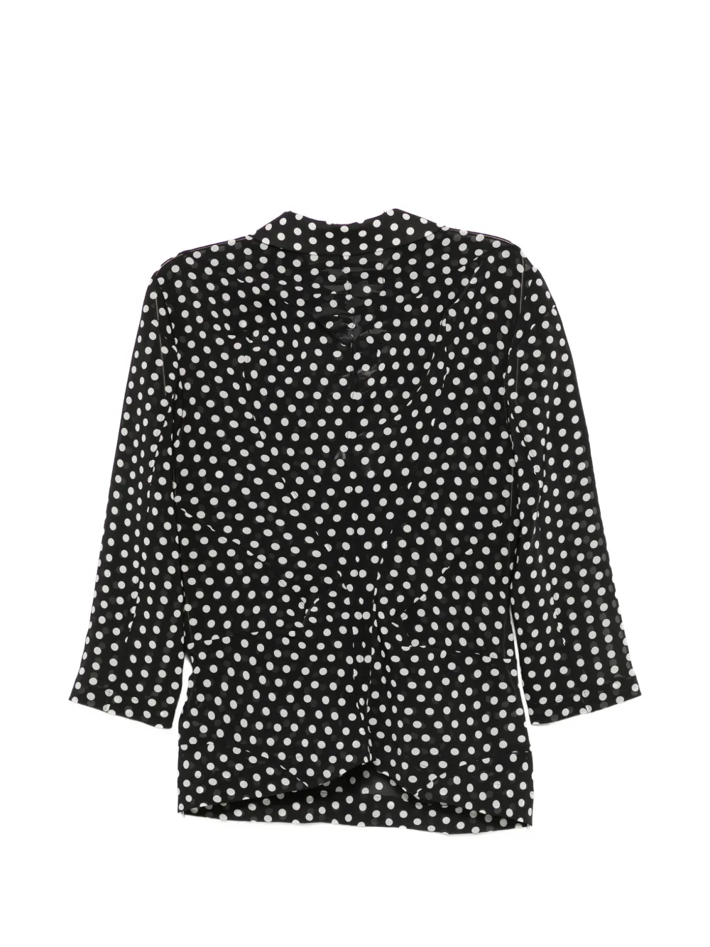 Junya Watanabe Blouse met ruches Zwart