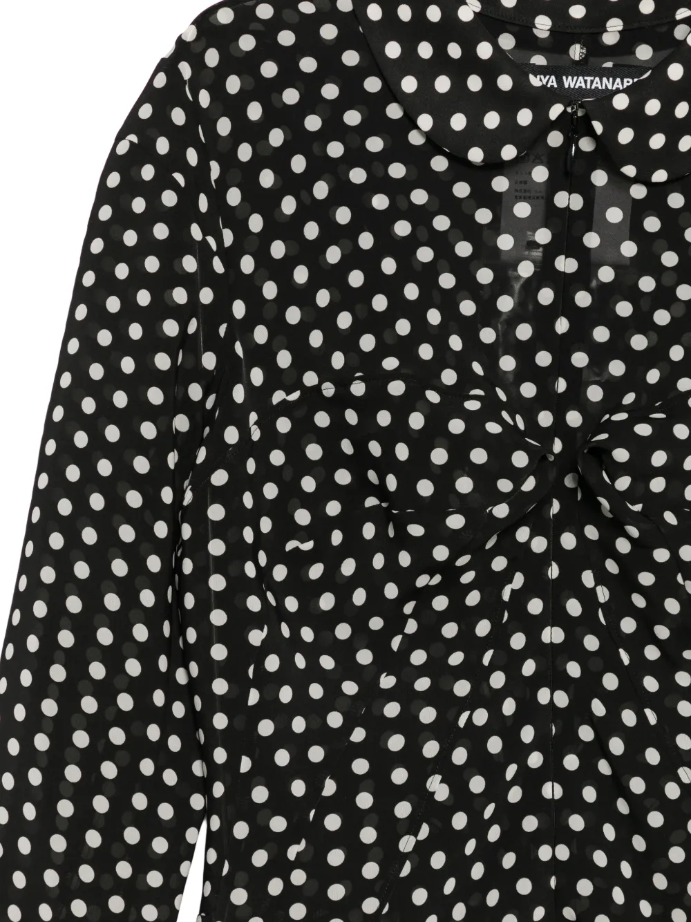 Junya Watanabe Blouse met ruches Zwart