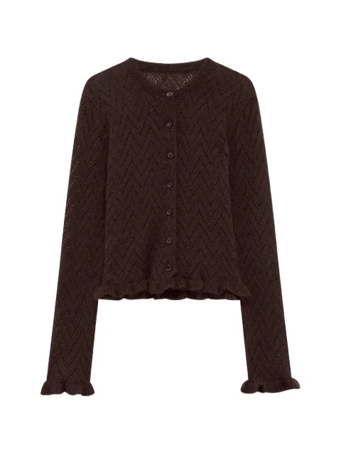 MSGM ruffle-trim cardigan