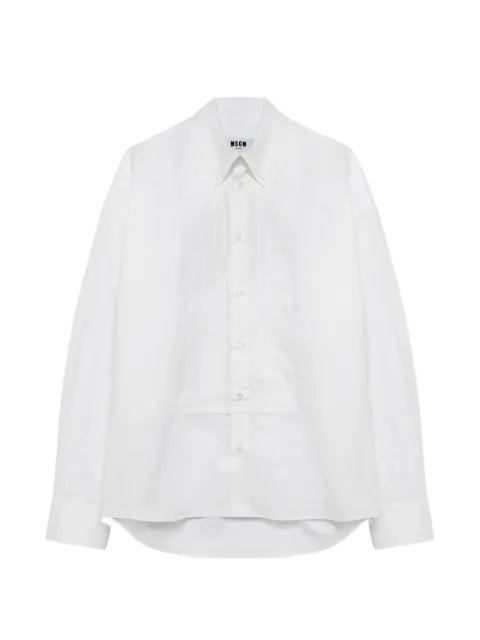 MSGM pleated-bib button-down shirt