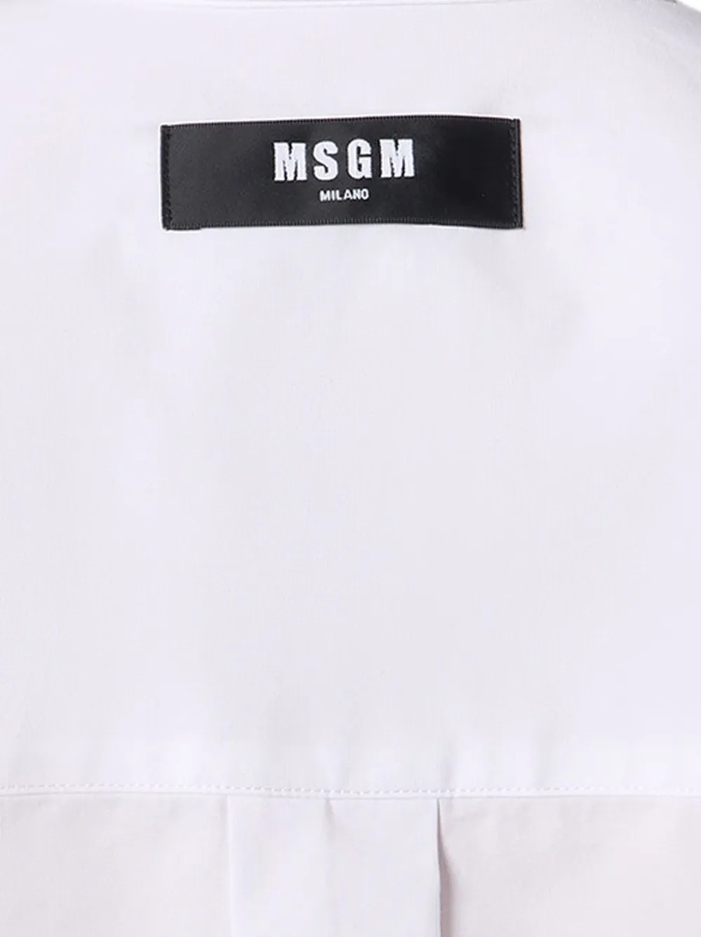 MSGM Button-down blouse met plooien Wit