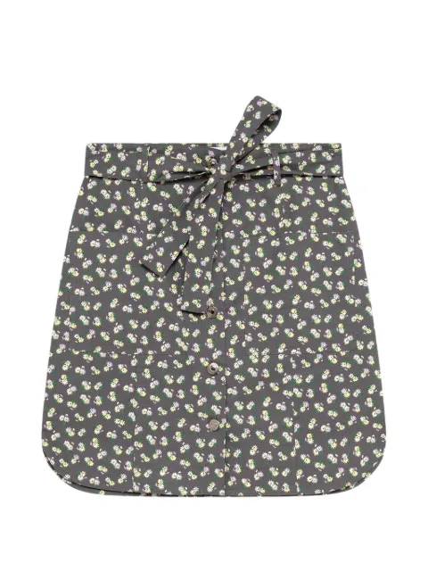 MSGM floral-print belted mini skirt