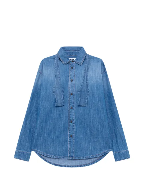 MSGM bow-tie denim shirt