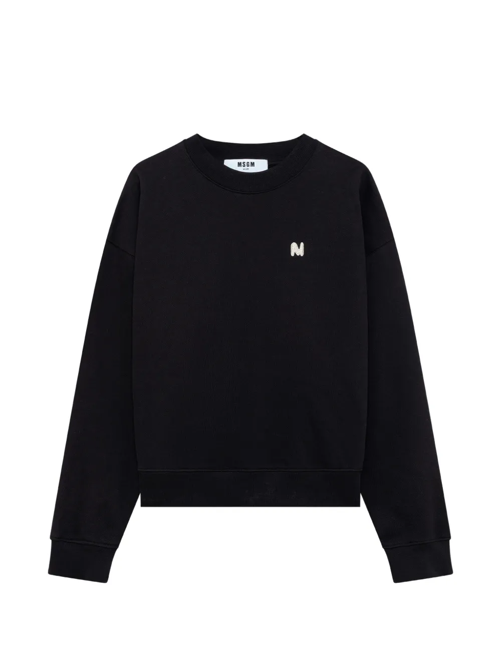 MSGM Felpa con applicazione - Nero