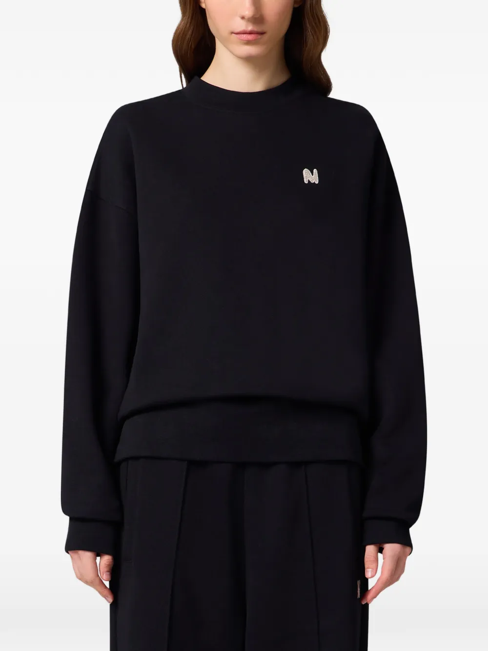 MSGM Sweater met logopatch Zwart