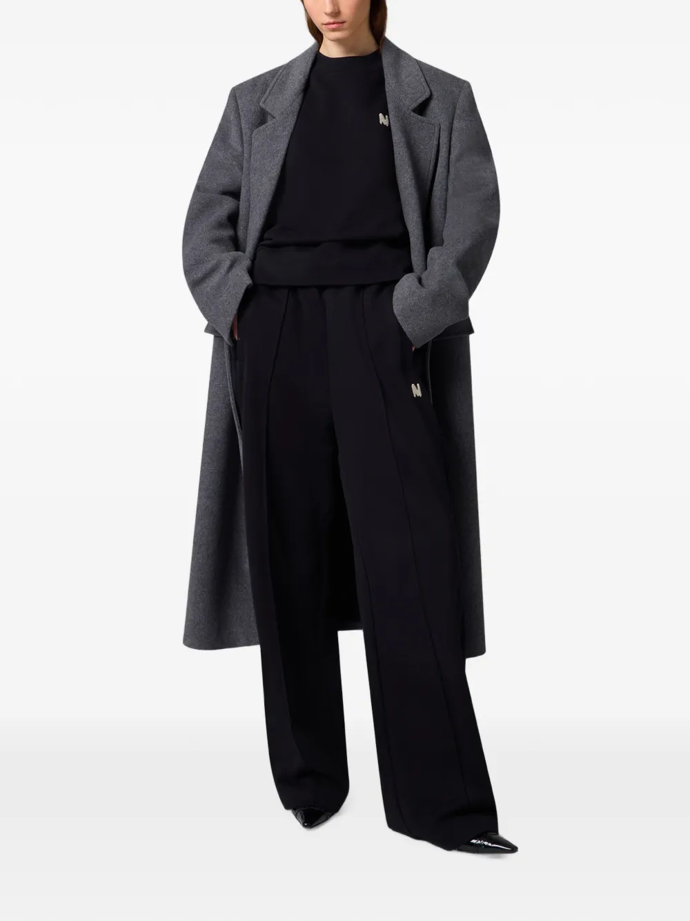 MSGM Sweater met logopatch Zwart