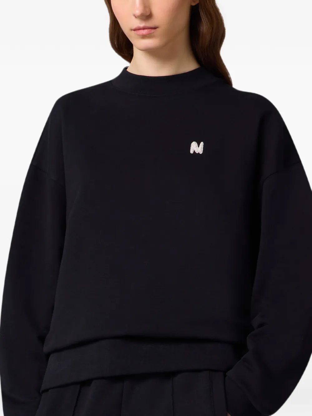 MSGM Sweater met logopatch Zwart
