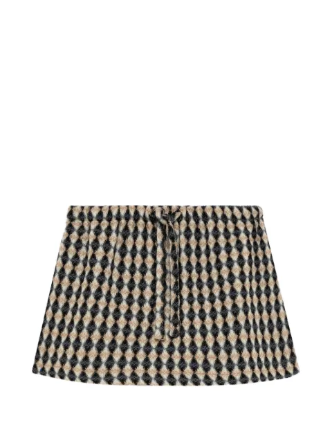 MSGM argyle-pattern drawstring mini skirt