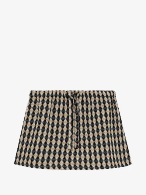 MSGM minijupe à losanges et lien de resserrage