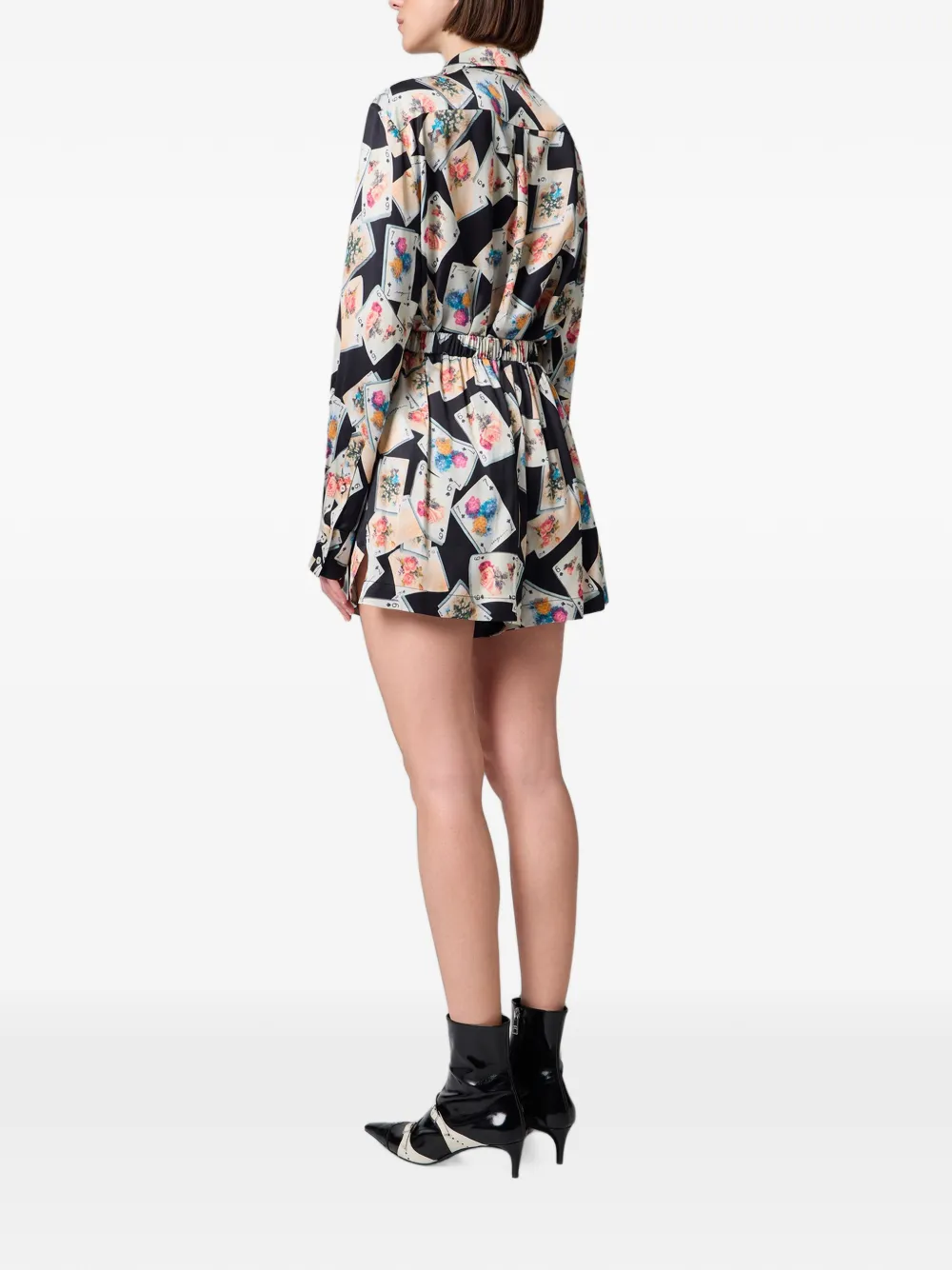 MSGM Shorts met speelkaartprint Zwart