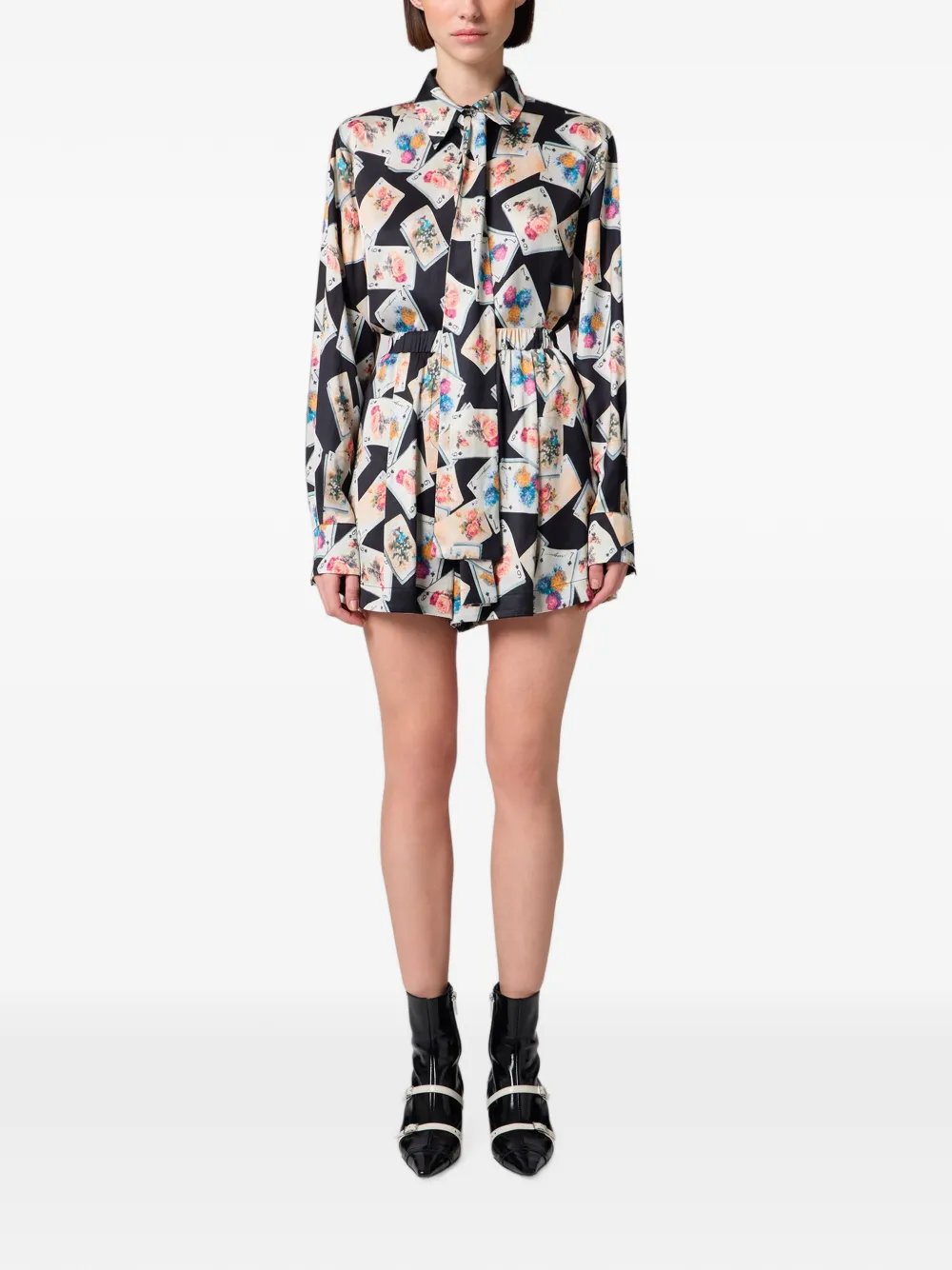 MSGM Shorts met speelkaartprint Zwart