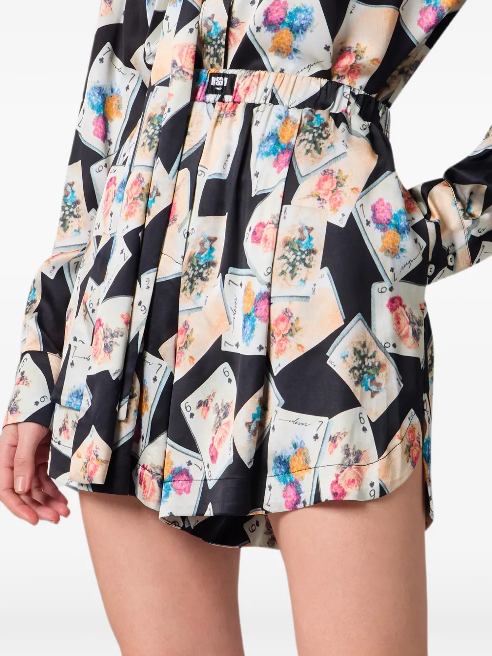 MSGM Shorts met speelkaartprint Zwart