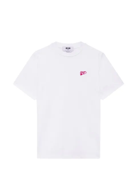 MSGM logo-embroidered T-shirt