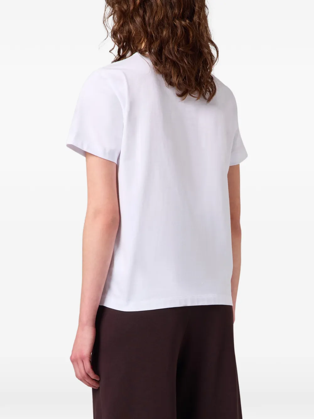 MSGM T-shirt met geborduurd logo Wit