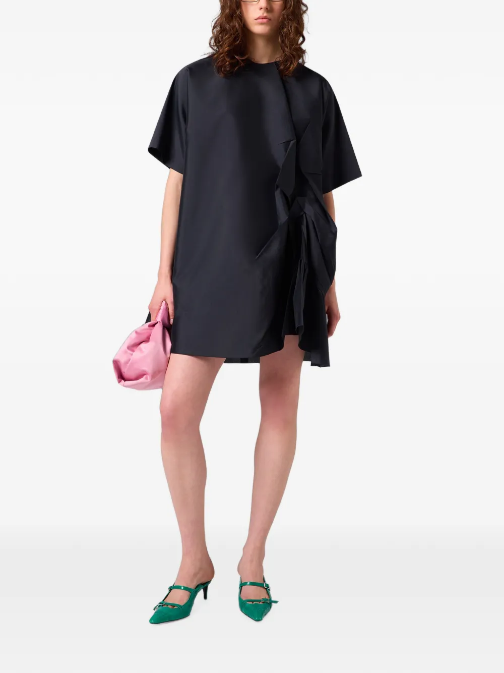 MSGM Mini-jurk met ruches Zwart
