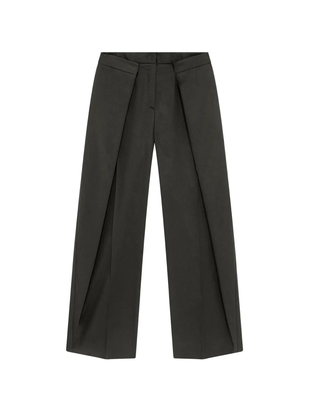 MSGM Pantaloni a gamba ampia con pieghe - Verde