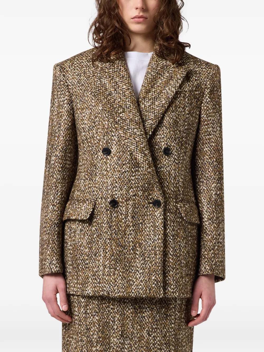 MSGM Jack met dubbele rij knopen Bruin