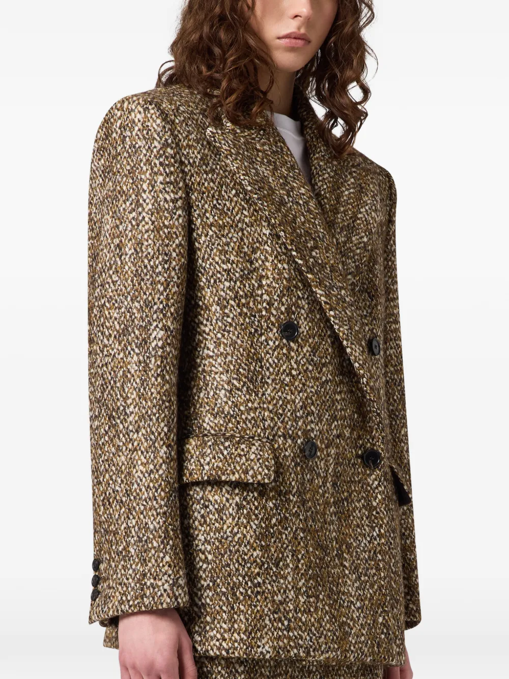 MSGM Jack met dubbele rij knopen Bruin