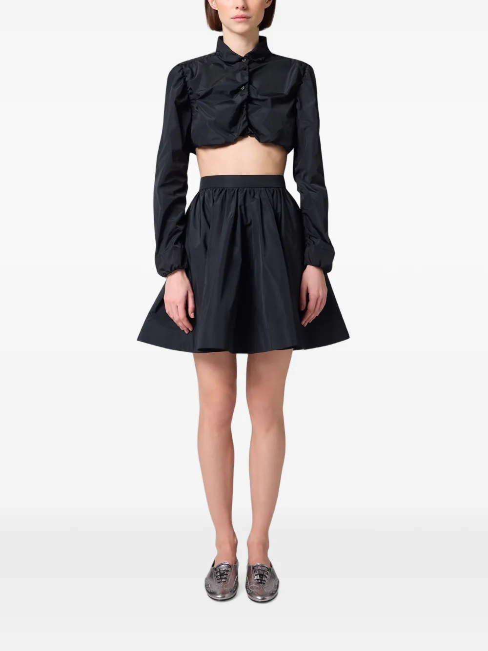 MSGM Mini-plooirok met A-lijn Zwart