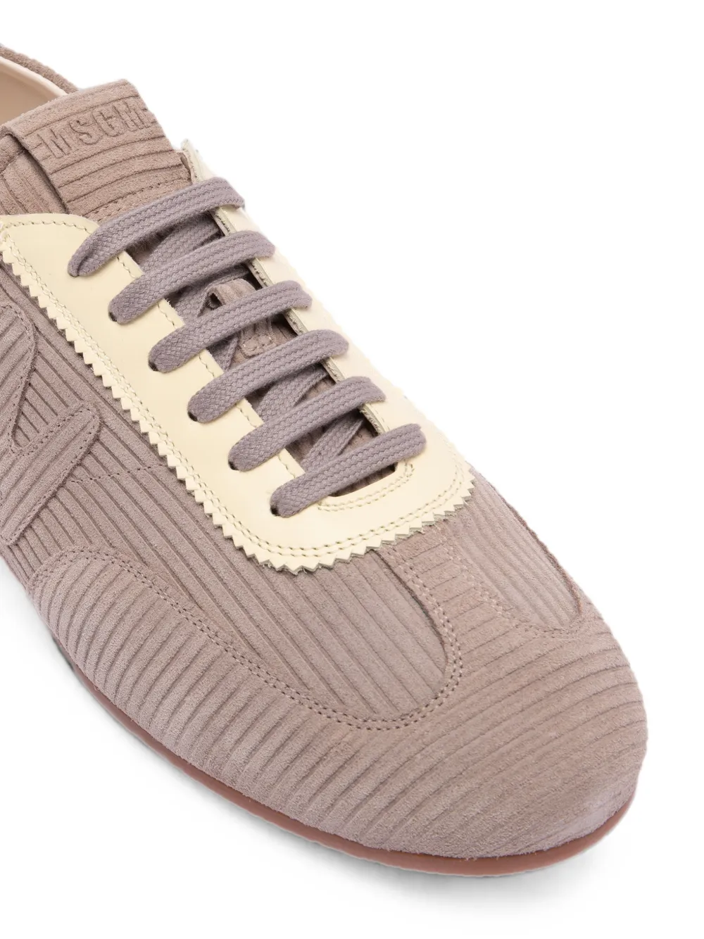 MSGM corduroy-effect logo-patch sneakers Bruin