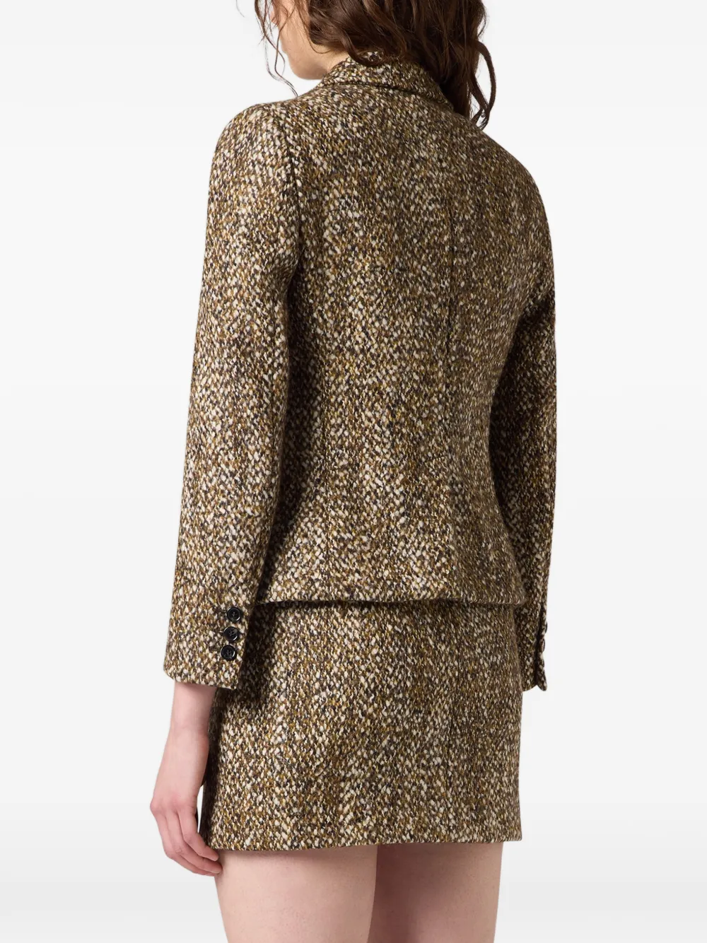 MSGM Jack met enkele rij knopen Bruin