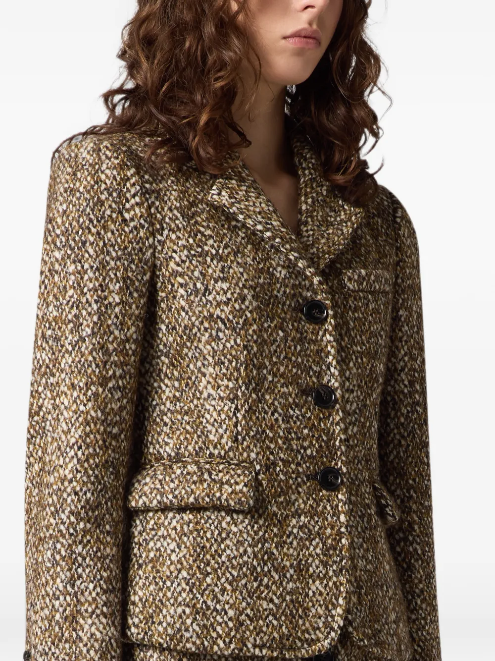 MSGM Jack met enkele rij knopen Bruin