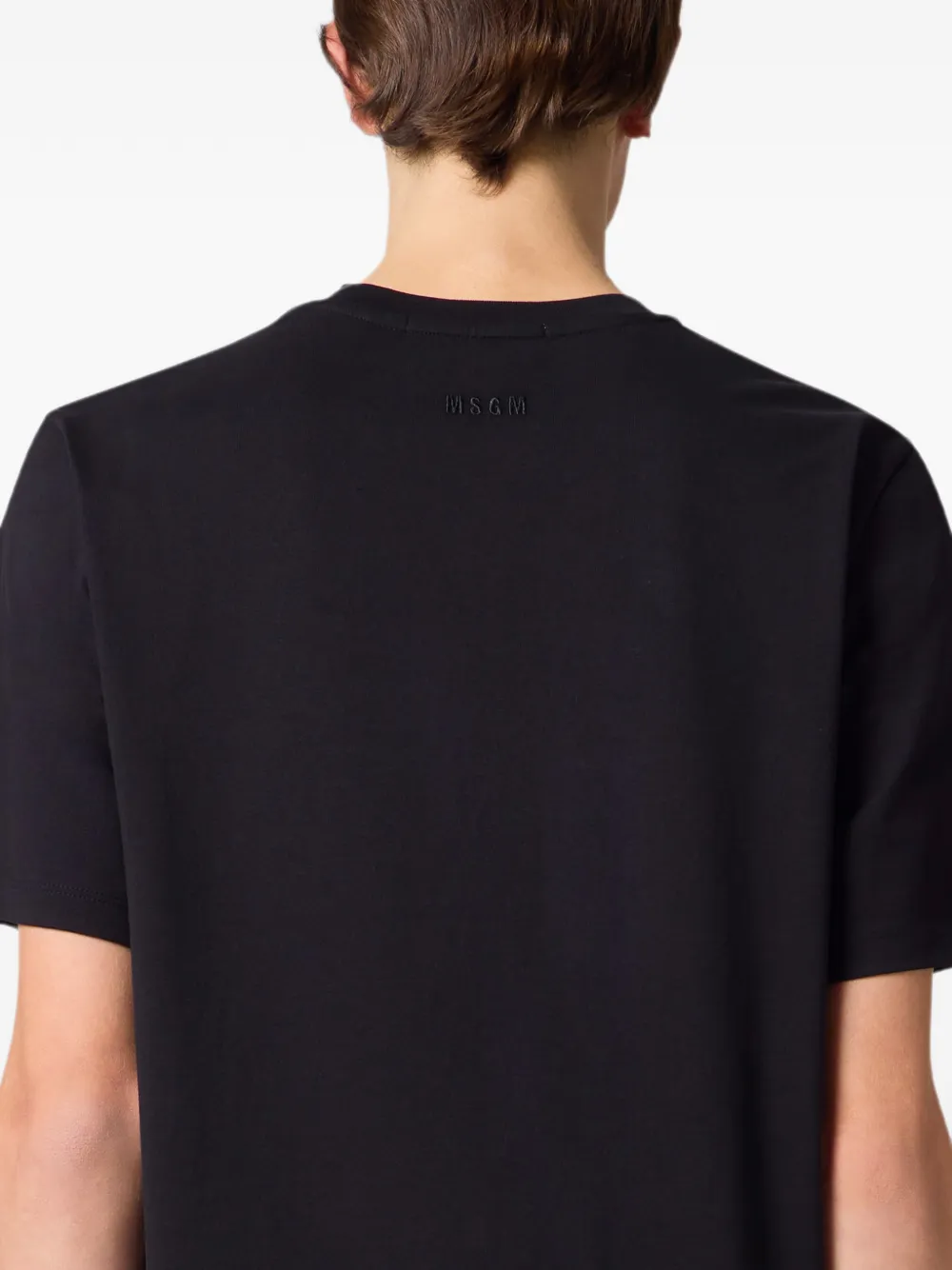 MSGM T-shirt met geborduurd logo Zwart
