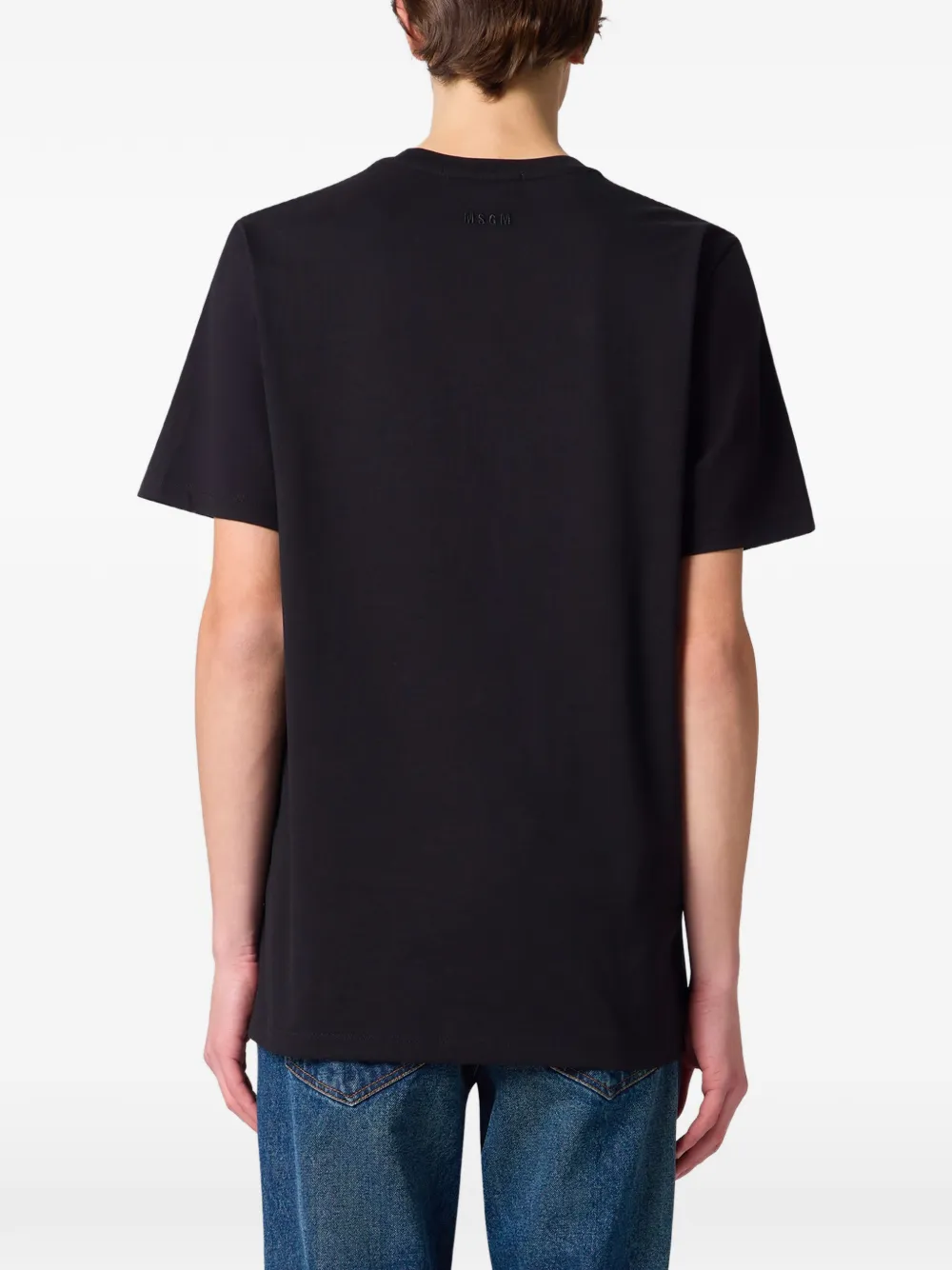 MSGM T-shirt met geborduurd logo Zwart