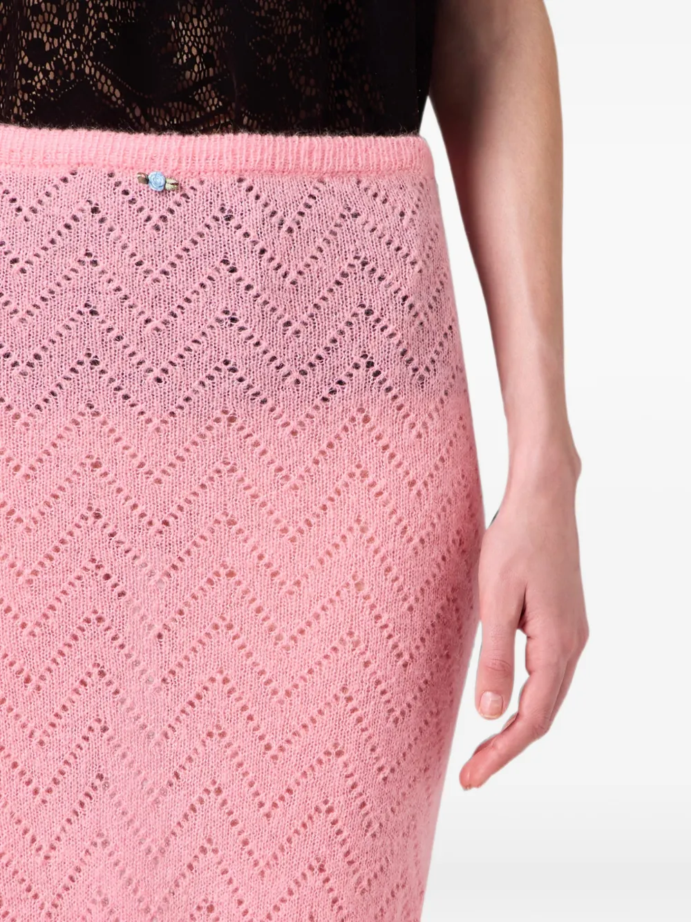 MSGM Rok met chevron streep Roze