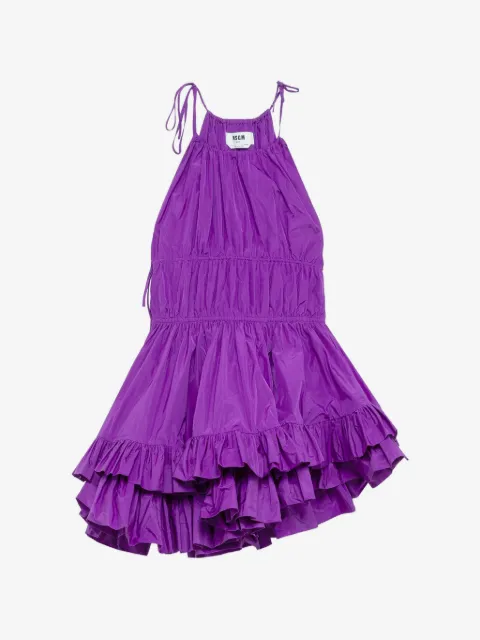 MSGM ruffled tiered mini dress