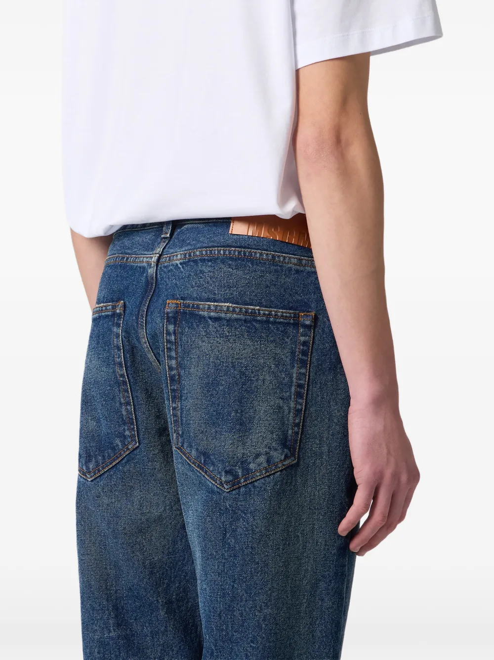 MSGM Jeans met geborduurd logo Blauw