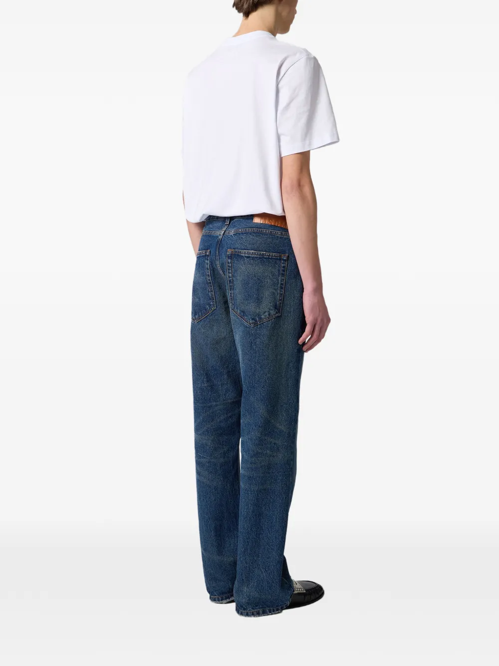 MSGM Jeans met geborduurd logo Blauw