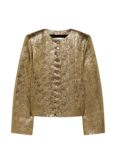 MSGM textured metallic-finish jacket