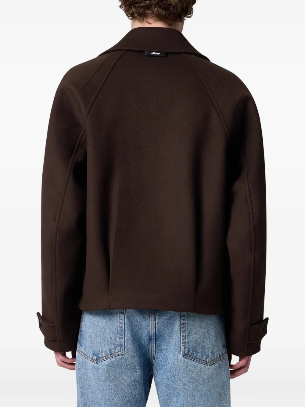 MSGM Jack met knoopsluiting en raglanmouwen Bruin