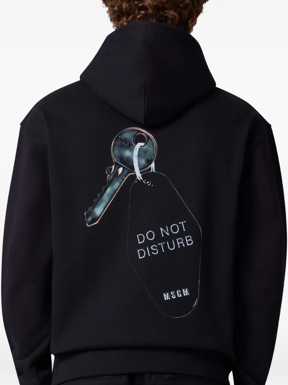 MSGM Hoodie met print Zwart