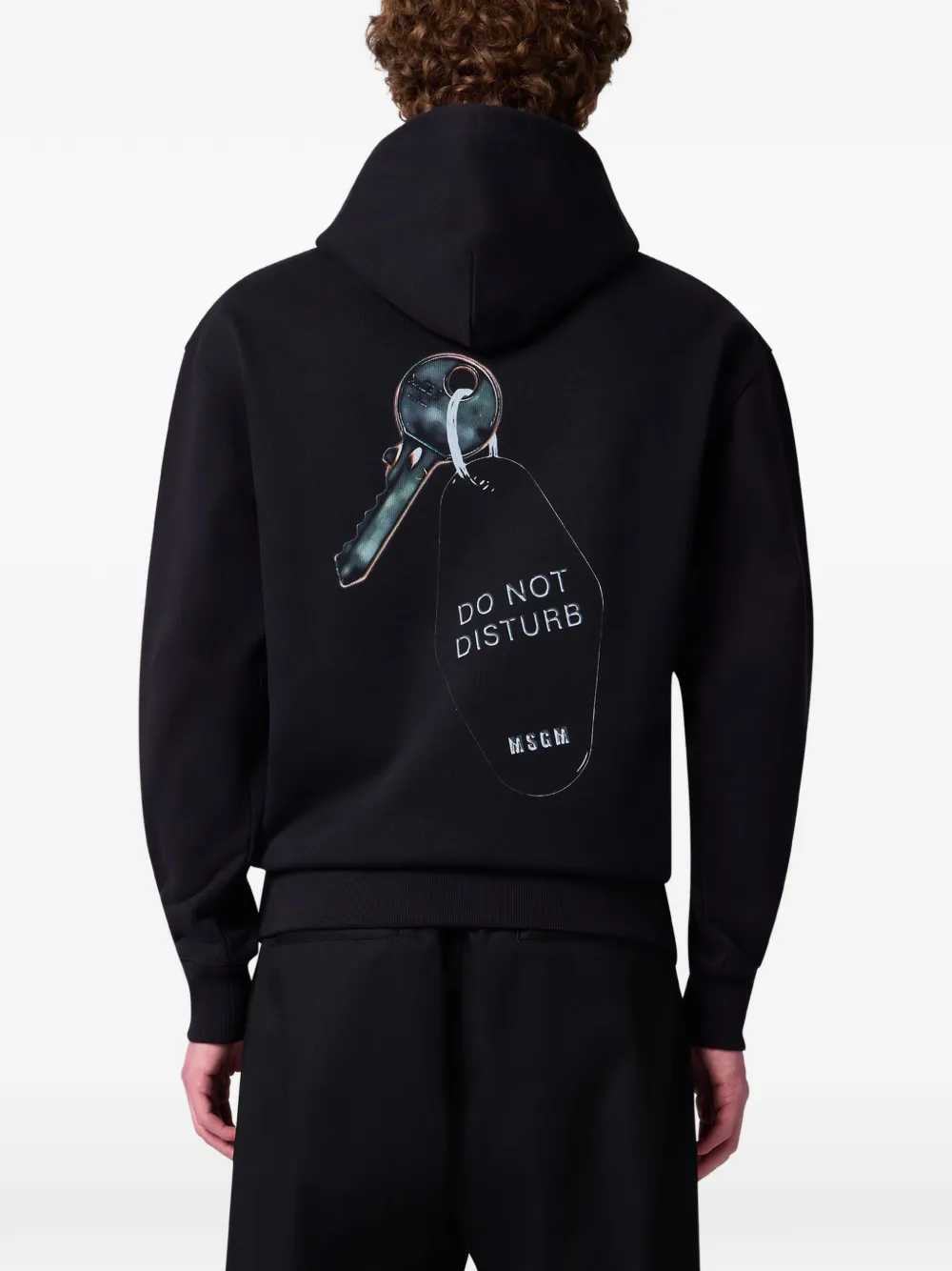 MSGM Hoodie met print Zwart