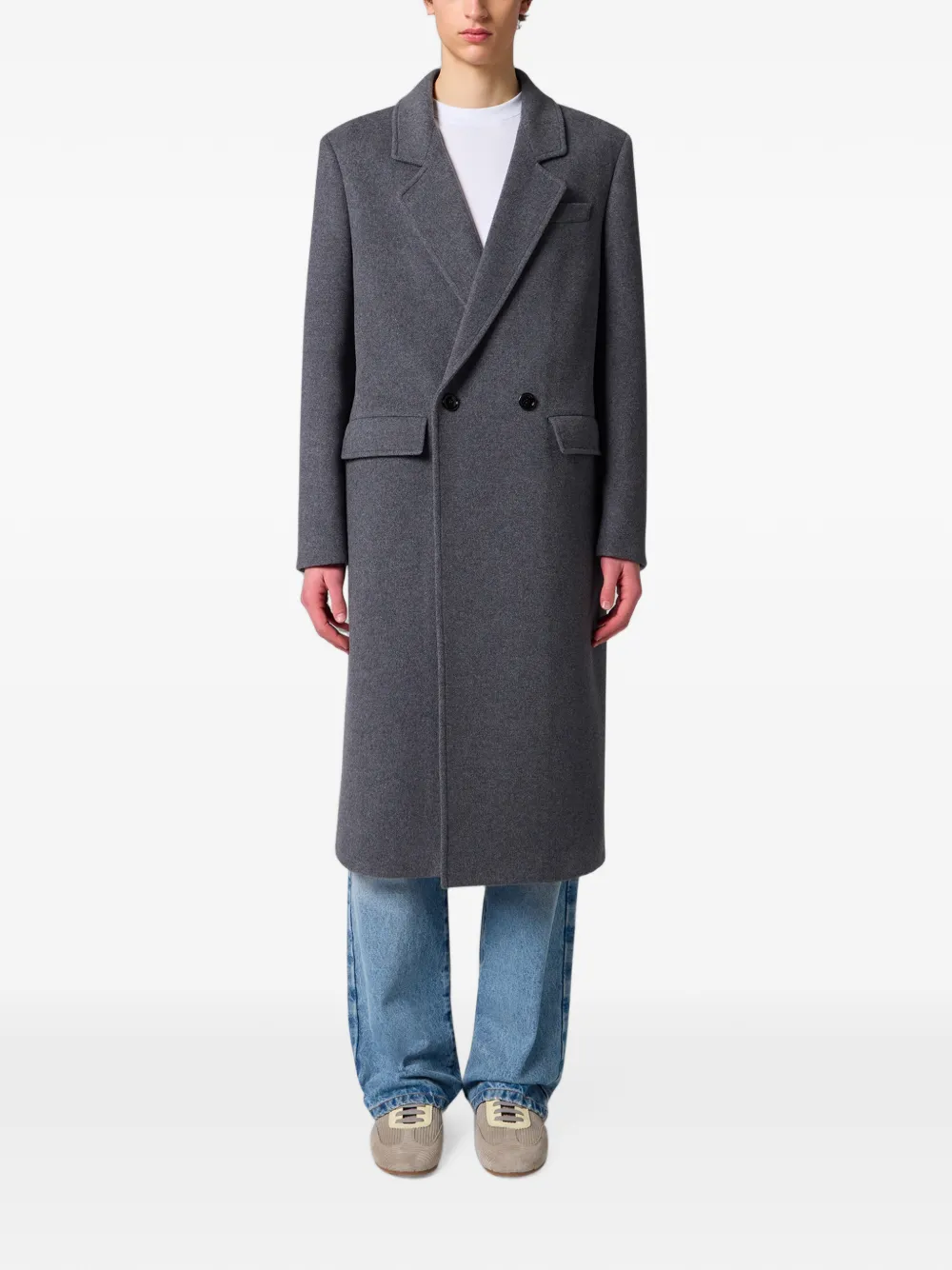MSGM Mantel met dubbele rij knopen Grijs