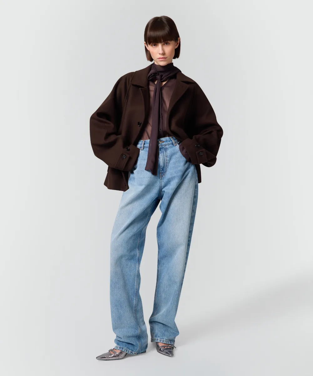 MSGM Doorzichtige blouse Bruin