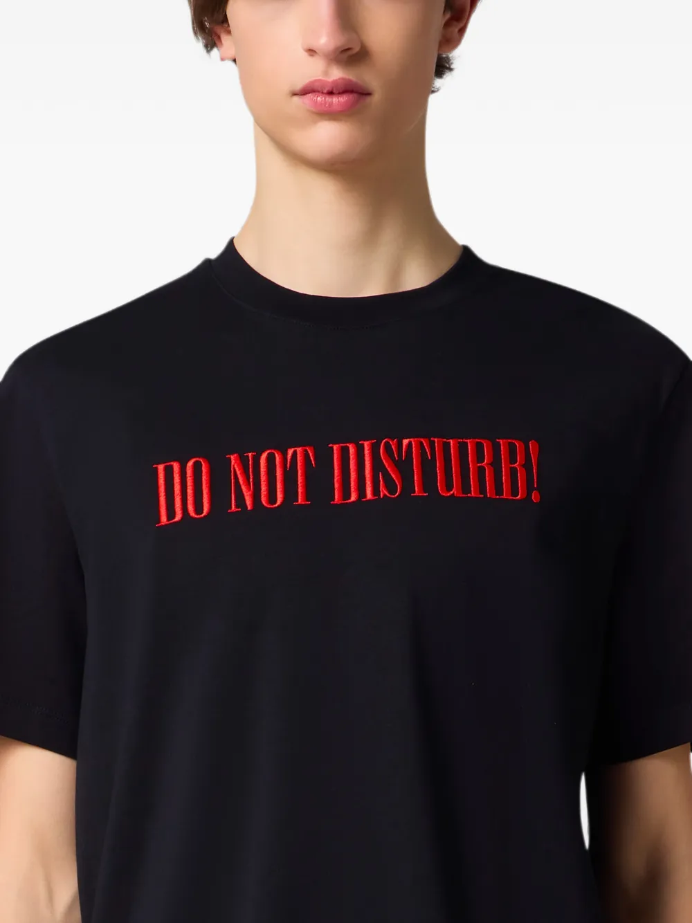 MSGM T-shirt met geborduurde tekst Zwart
