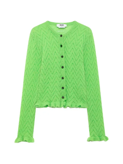MSGM ruffled-trim cardigan