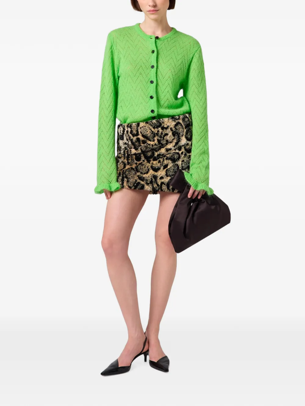 MSGM Vest met ruches afwerking Groen