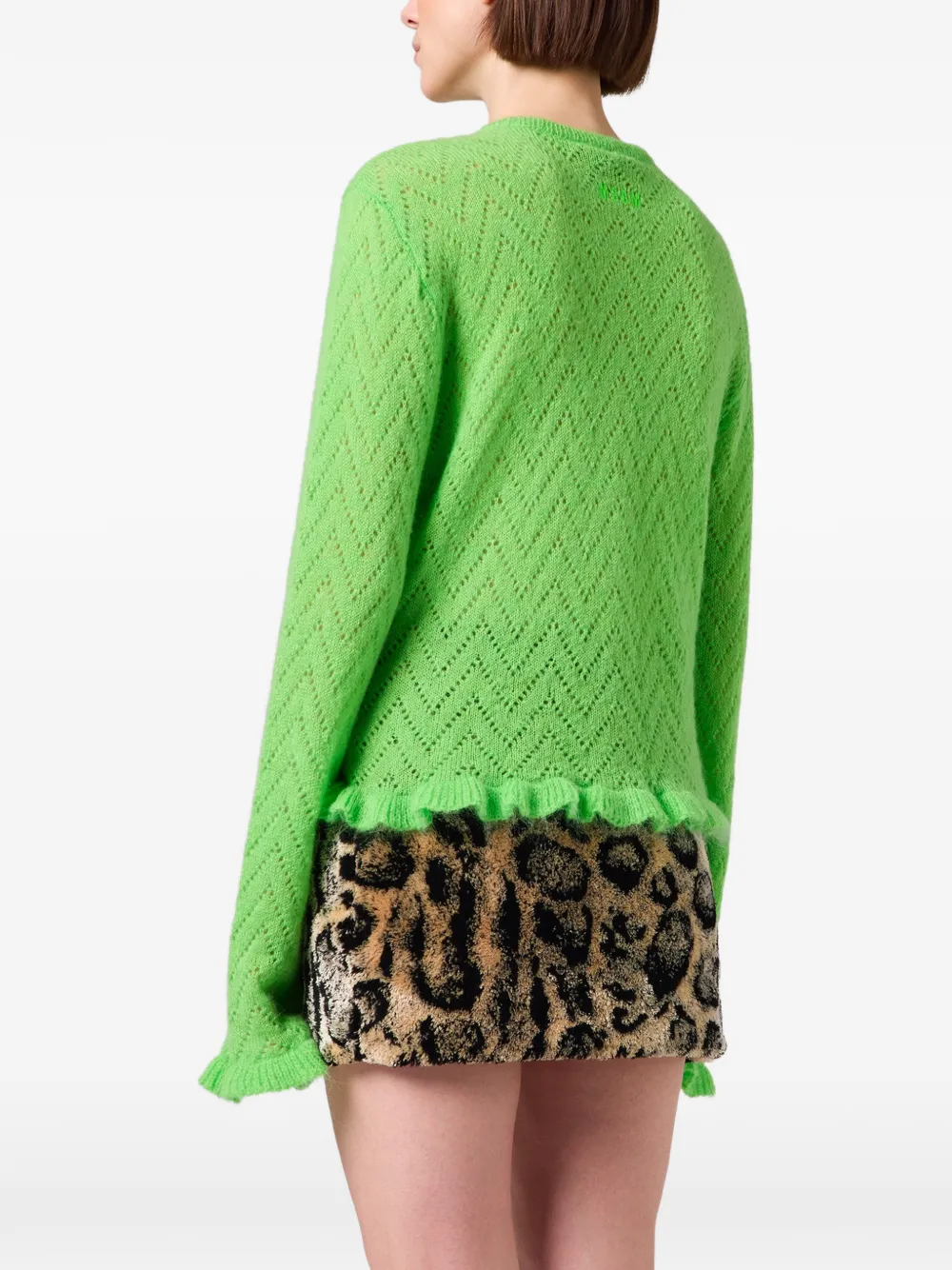 MSGM Vest met ruches afwerking Groen