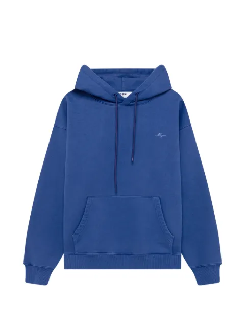 MSGM logo-embroidered drawstring hoodie